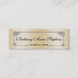 エレガントバラ金ゴールド卒業名カード挿入 コーリングカード