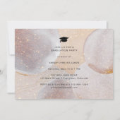 エレガントバラ金ゴールド卒業 招待状 (裏面)