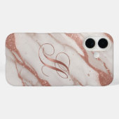 エレガントバラ金ゴールド及びホワイトマーブルフォンケース Case-Mate iPhoneケース (裏面 (横))