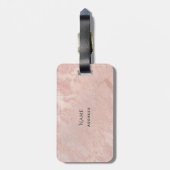 エレガントバラ金ゴールド大理石の可愛いおもしろい猫カップル ラゲッジタグ (裏面縦)