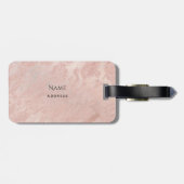 エレガントバラ金ゴールド大理石の可愛いおもしろい猫カップル ラゲッジタグ (裏面横)