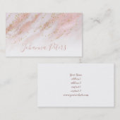 エレガントバラ金ゴールド大理石フェイクグリッター詳細 名刺 (正面/裏面)