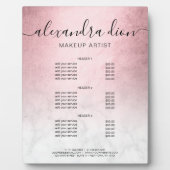 エレガントバラ金ゴールド大理石メイクアップアーティストサービス フォトプラーク (正面)