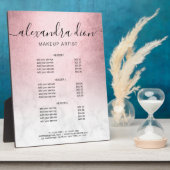 エレガントバラ金ゴールド大理石メイクアップアーティストサービス フォトプラーク (側面)