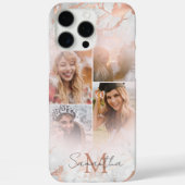 エレガントバラ金ゴールド大理石&4写真 Case-Mate iPhoneケース (裏面)