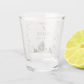 エレガントバラ金ゴールド幾何結婚式 ショットグラス (裏面)