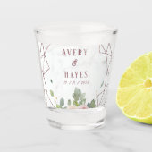 エレガントバラ金ゴールド幾何結婚式 ショットグラス (正面)