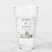 エレガントバラ金ゴールド幾何結婚式 タンブラーグラス (裏面)