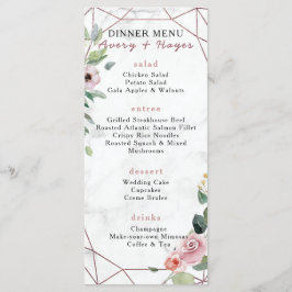 エレガントバラ金ゴールド幾何結婚式 メニュー