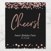 エレガントバラ金ゴールド応援ワインラベル ワインラベル (シングルラベル)