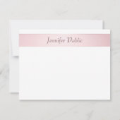 エレガントバラ金ゴールド手書きスクリプトテンプレート ノートカード (裏面)