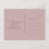 エレガントバラ金ゴールド手書きフローラ インビテーションポストカード (裏面)