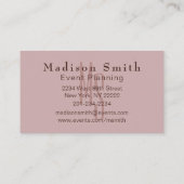 エレガントバラ金ゴールド手書きフローラ 名刺 (裏面)