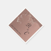 エレガントバラ金ゴールド披露宴 スタンダードカクテルナプキン (角)