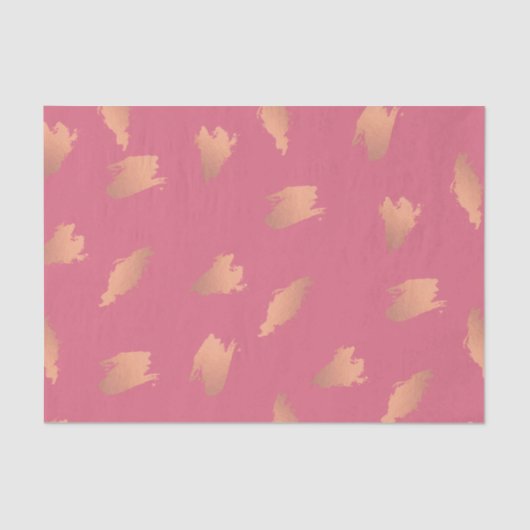 エレガントバラ金ゴールド抽象芸術ブラシパターン 薄葉紙 (正面)