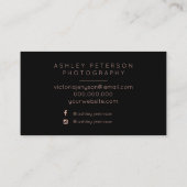 エレガントバラ金ゴールド撮ミニマル影タイポグラフィ 名刺 (裏面)