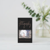 エレガントバラ金ゴールド撮ミニマル影タイポグラフィ 名刺 (スタンド正面)