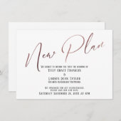 エレガントバラ金ゴールド新しいプラン発表カード 招待状 (正面/裏面)