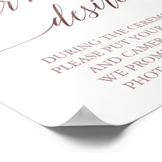 エレガントバラ金ゴールド書あなたのハートの欲望 ポスター (角)