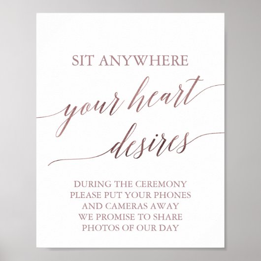 エレガントバラ金ゴールド書あなたのハートの欲望 ポスター (正面)