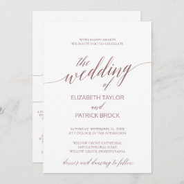 エレガントバラ金ゴールド書が一つにな結婚る 招待状