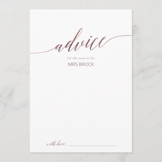エレガントバラ金ゴールド書結婚の アドバイスカード (正面)