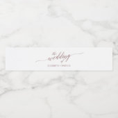 エレガントバラ金ゴールド書結婚の ペットボトルラベル (シングルラベル)