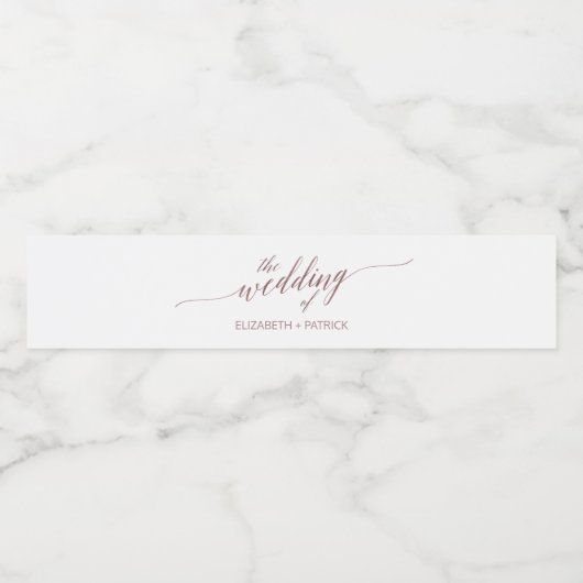 エレガントバラ金ゴールド書結婚の ペットボトルラベル (シングルラベル)