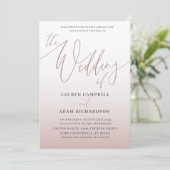 エレガントバラ金ゴールド書結婚のThe's Of 招待状 (スタンド正面)