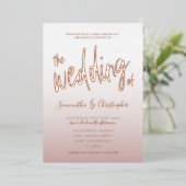 エレガントバラ金ゴールド書結婚箔の数 箔招待状 (立ち正面)