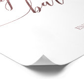 エレガントバラ金ゴールド書葉巻バー標識 ポスター (角)