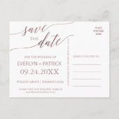 エレガントバラ金ゴールド書記日付の保存 案内ポストカード (裏面)