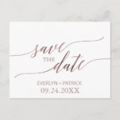 エレガントバラ金ゴールド書記日付の保存 案内ポストカード (正面)