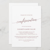 エレガントバラ金ゴールド書跡の確認 招待状 (正面/裏面)