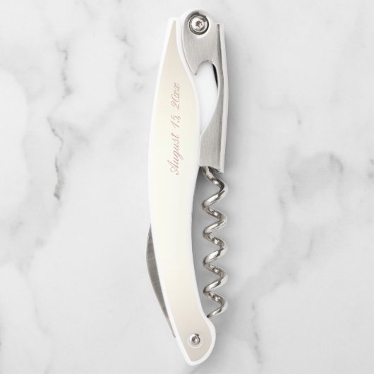 エレガントバラ金ゴールド書道シャンパ結婚ニュ ソムリエナイフ (裏面)