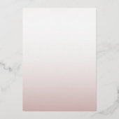 エレガントバラ金ゴールド書道スクリプ結婚ト 箔招待状 (裏面)