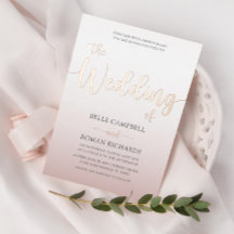 エレガントバラ金ゴールド書道スクリプ結婚ト