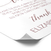 エレガントバラ金ゴールド書道バケットリストの署名 ポスター (角)