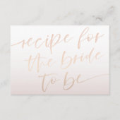 エレガントバラ金ゴールド書道ブライダルシャワー エンクロージャーカード (正面)