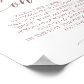 エレガントバラ金ゴールド書道リングや輪ゲームの看板 ポスター (角)