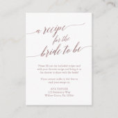 エレガントバラ金ゴールド書道レシピカード挿入 エンクロージャーカード (正面)