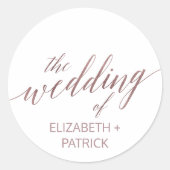 エレガントバラ金ゴールド書道封筒用シール ラウンドシール (正面)