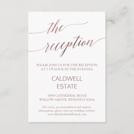 エレガントバラ金ゴールド書道披露宴カード エンクロージャーカード (正面)