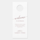 エレガントバラ金ゴールド書道結婚ズゲスト ドアノブサイン (裏面)