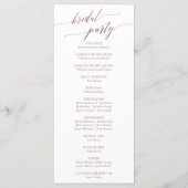 エレガントバラ金ゴールド書道結婚式 プログラム (裏面)