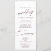 エレガントバラ金ゴールド書道結婚式 プログラム (正面)