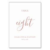 エレガントバラ金ゴールド書道表番号 テーブルナンバー (裏面)