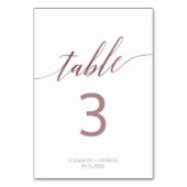 エレガントバラ金ゴールド書道表番号 テーブルナンバー (正面)