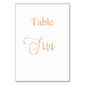 エレガントバラ金ゴールド書道表5 5 テーブルナンバー (裏面)