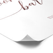 エレガントバラ金ゴールド書道Cookieバー標識 ポスター (角)